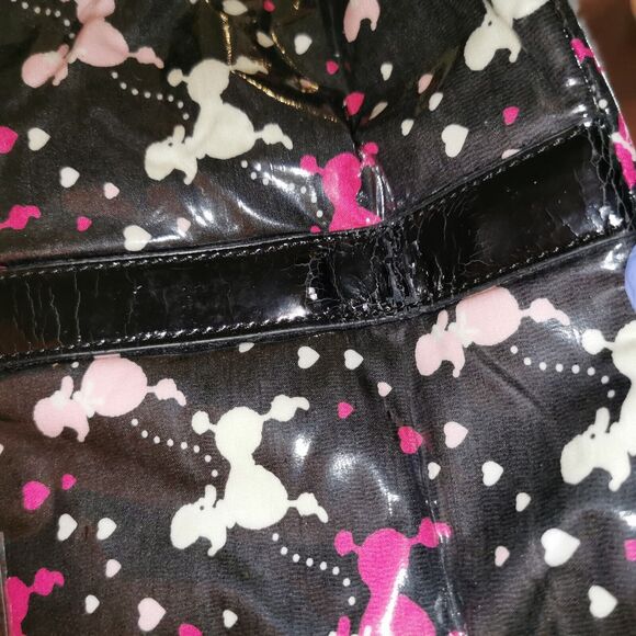 Jesus Diamante Poodle Print Hime Gyaru Gal Style Large Black Tote Bag Rare Y2K - Picture 12 of 12